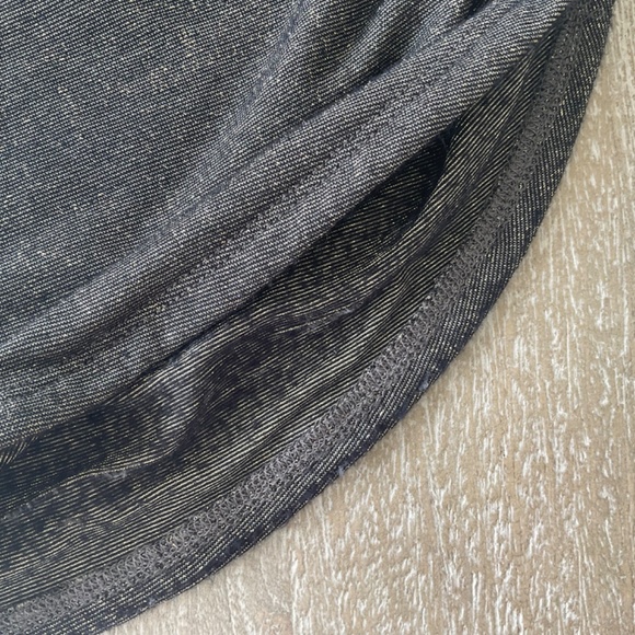 Generation Love Joy Gold & Black Metallic Knit Ruched Asymmetric Skirt - Picture 3 of 4